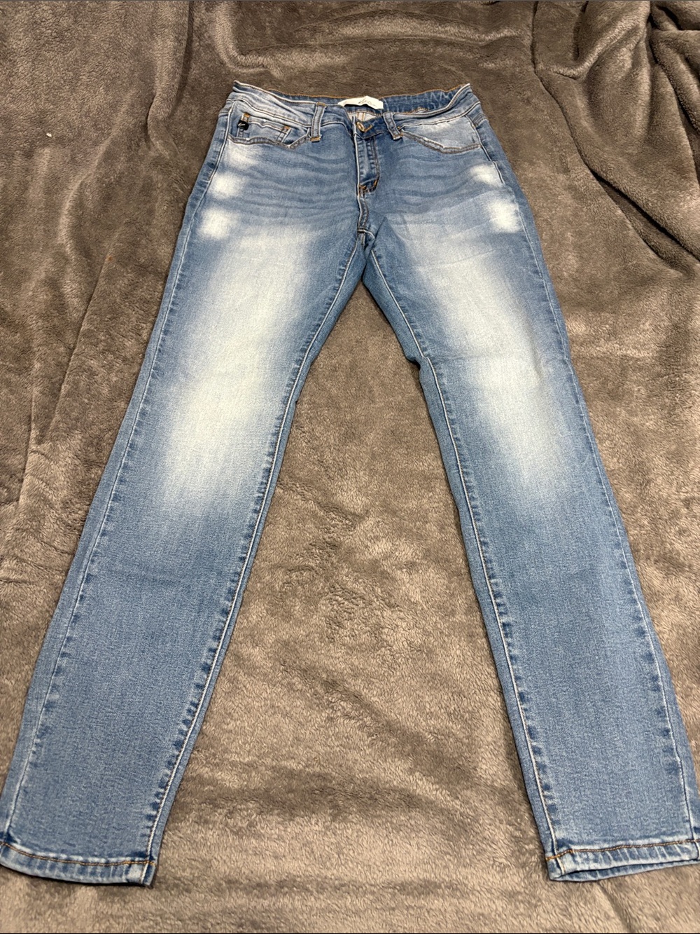KanCan Light Blue Skinny Jeans with Faded Wash